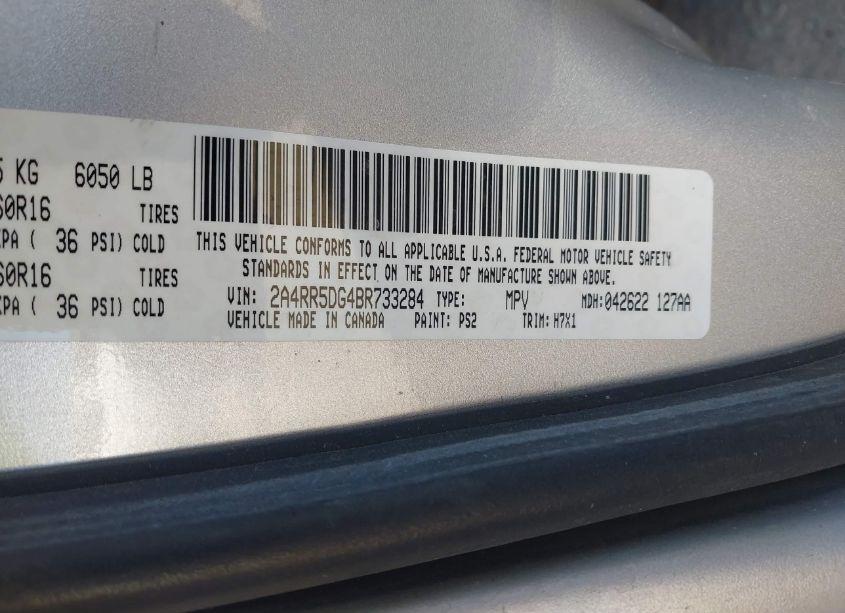 Photo 9 of 2011 Chrysler Town & COUNTRY TOURING (VIN 2A4RR5DG4BR733284)