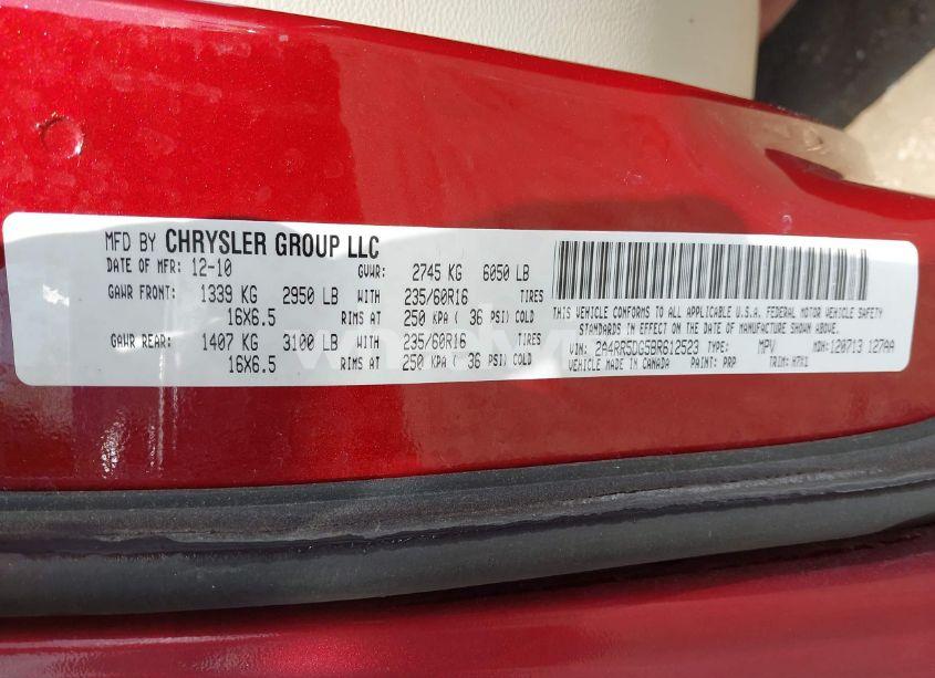 Photo 9 of 2011 Chrysler Town & COUNTRY TOURING (VIN 2A4RR5DG5BR612523)