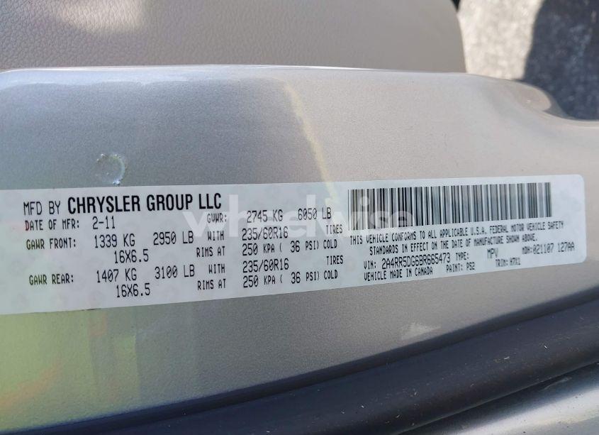 Photo 9 of 2011 Chrysler Town & COUNTRY TOURING (VIN 2A4RR5DG6BR665473)