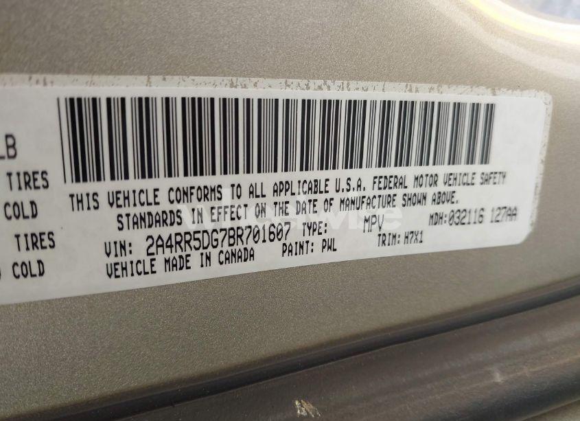 Photo 9 of 2011 Chrysler Town & COUNTRY TOURING (VIN 2A4RR5DG7BR701607)