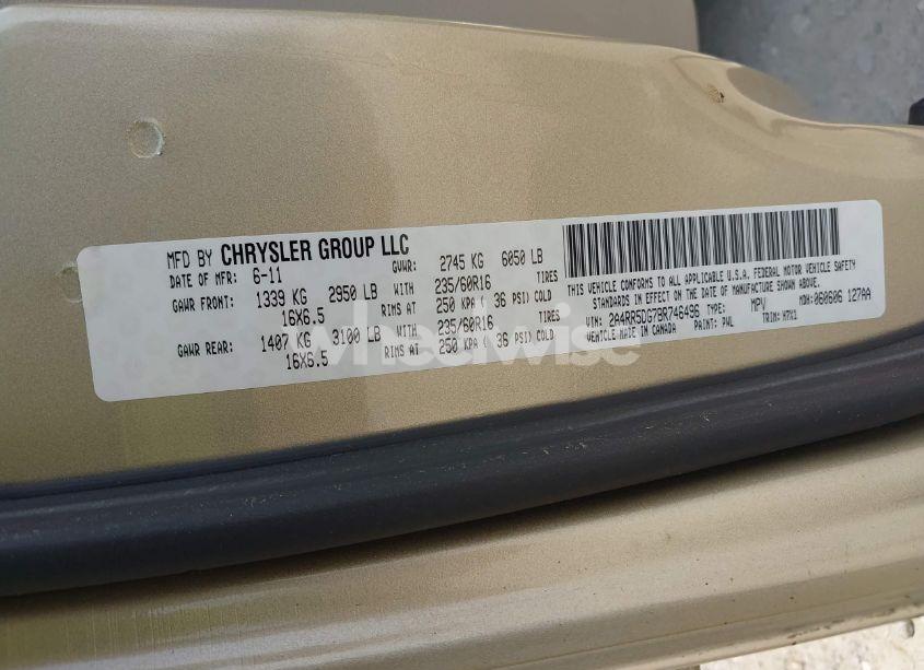 Photo 9 of 2011 Chrysler Town & COUNTRY TOURING (VIN 2A4RR5DG7BR746496)