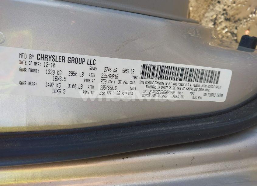 Photo 9 of 2011 Chrysler Town & COUNTRY TOURING (VIN 2A4RR5DG8BR623208)