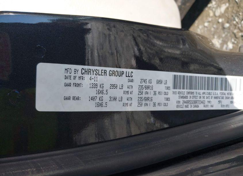 Photo 9 of 2011 Chrysler Town & COUNTRY TOURING (VIN 2A4RR5DG9BR723463)