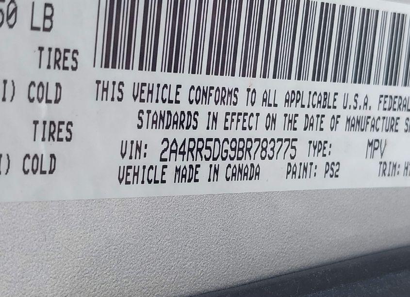 Photo 9 of 2011 Chrysler Town & COUNTRY TOURING (VIN 2A4RR5DG9BR783775)