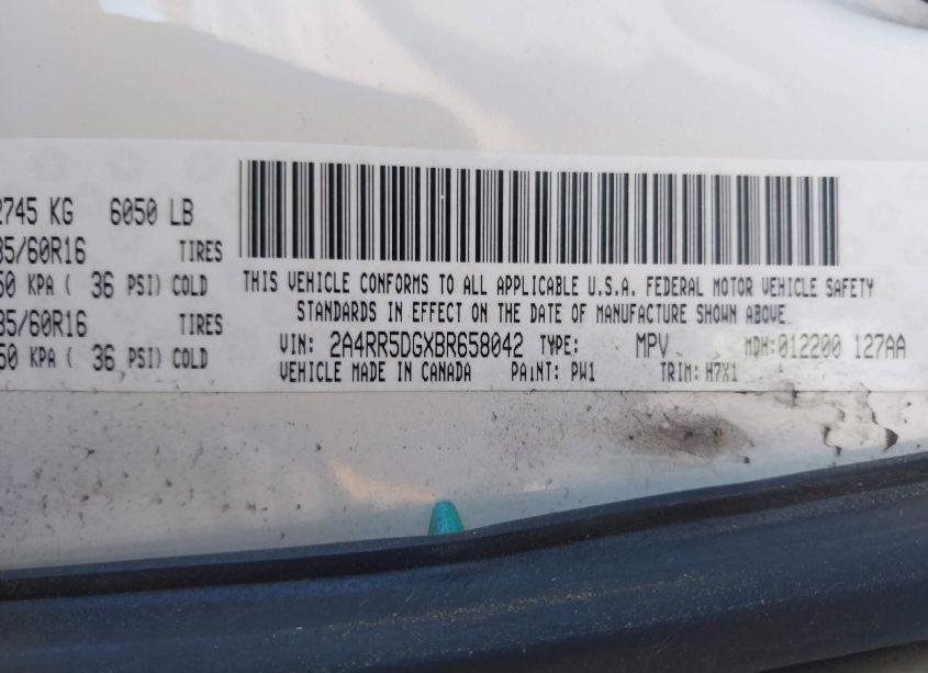 Photo 9 of 2011 Chrysler Town & COUNTRY TOURING (VIN 2A4RR5DGXBR658042)