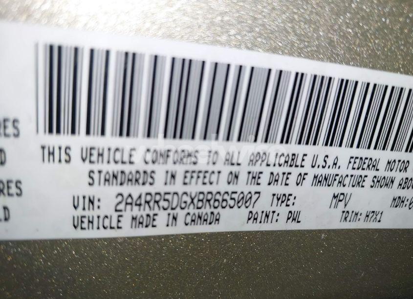 Photo 9 of 2011 Chrysler Town & COUNTRY TOURING (VIN 2A4RR5DGXBR665007)