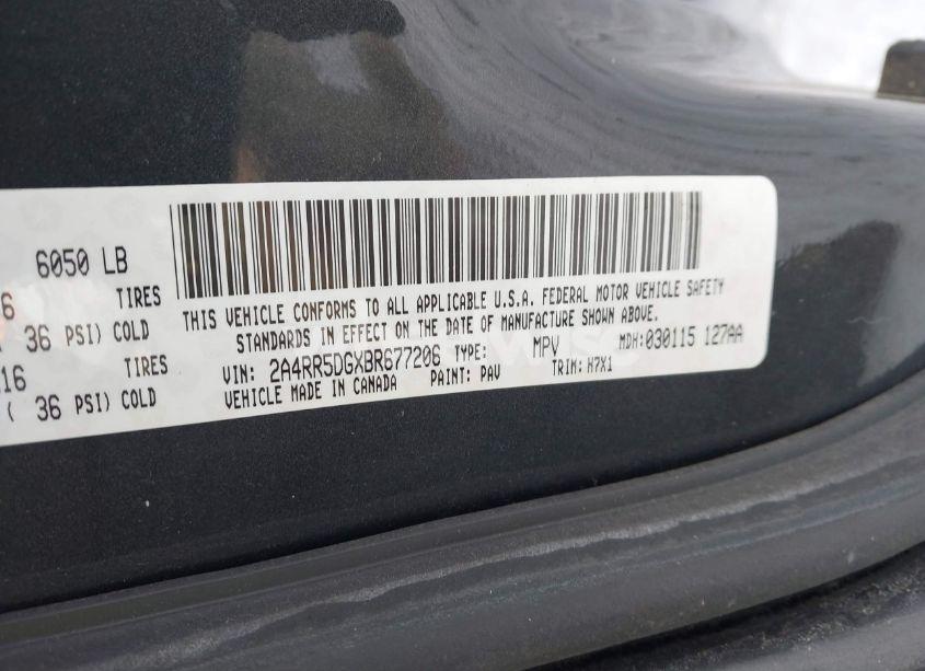 Photo 9 of 2011 Chrysler Town & COUNTRY TOURING (VIN 2A4RR5DGXBR677206)