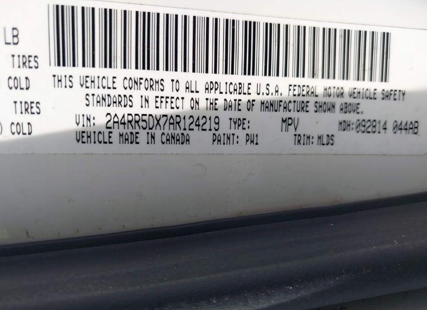 Photo 9 of 2010 Chrysler Town & COUNTRY TOURING (VIN 2A4RR5DX7AR124219)