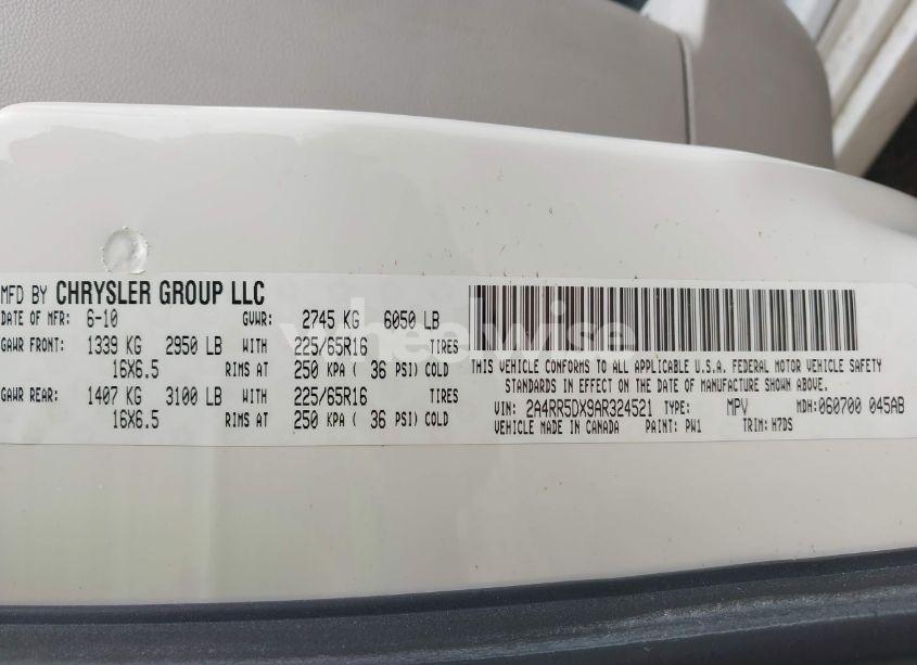 Photo 9 of 2010 Chrysler Town & COUNTRY TOURING (VIN 2A4RR5DX9AR324521)