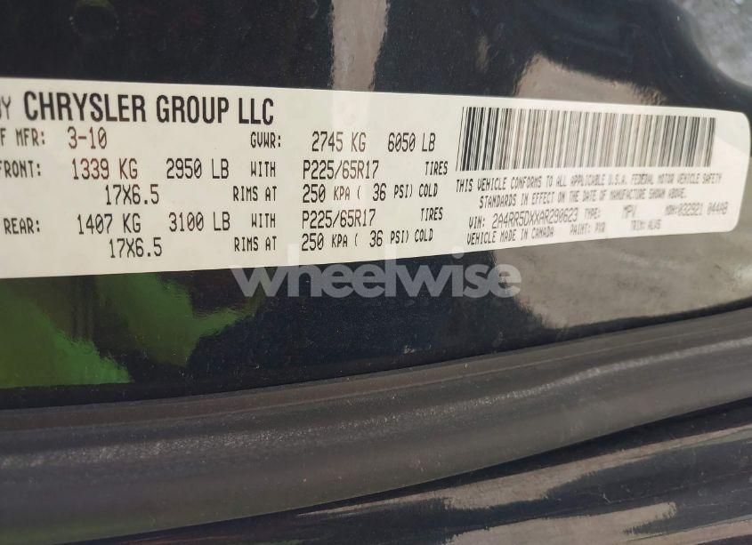 Photo 9 of 2010 Chrysler Town & COUNTRY TOURING (VIN 2A4RR5DXXAR290623)