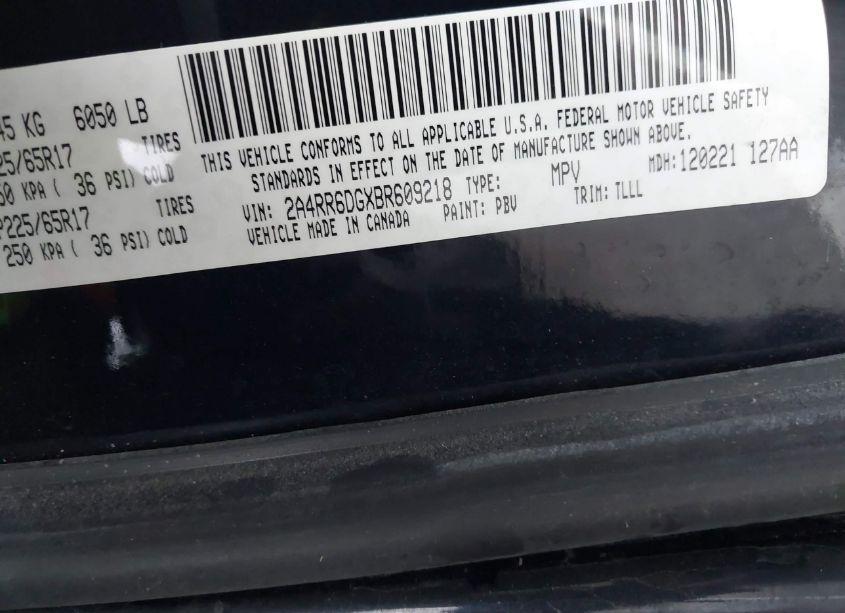 Photo 9 of 2011 Chrysler Town & COUNTRY LIMITED (VIN 2A4RR6DGXBR609218)