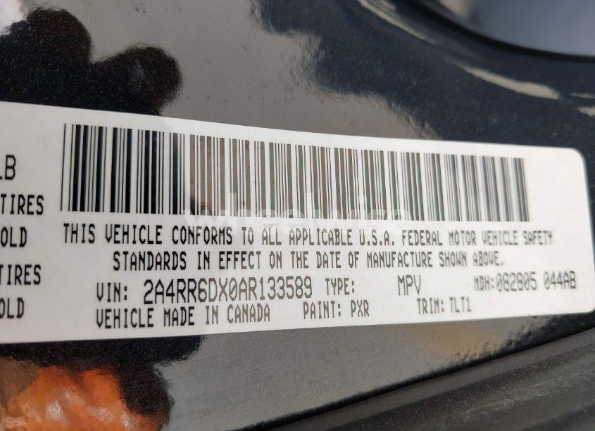 Photo 9 of 2010 Chrysler Town & COUNTRY LIMITED (VIN 2A4RR6DX0AR133589)