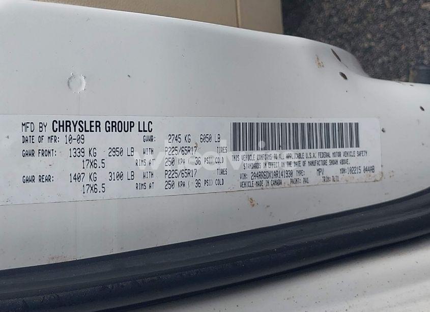 Photo 9 of 2010 Chrysler Town & COUNTRY LIMITED (VIN 2A4RR6DX1AR141930)