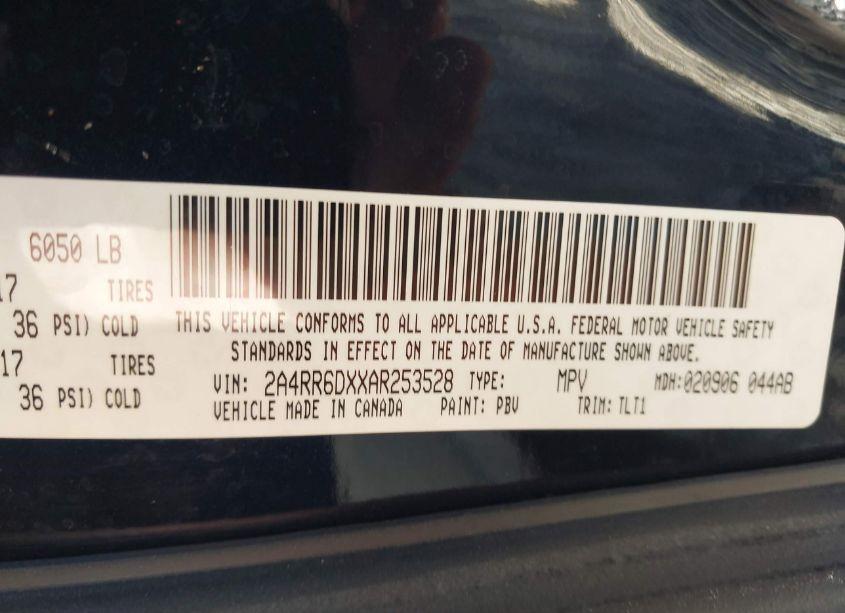 Photo 9 of 2010 Chrysler Town & COUNTRY LIMITED (VIN 2A4RR6DXXAR253528)