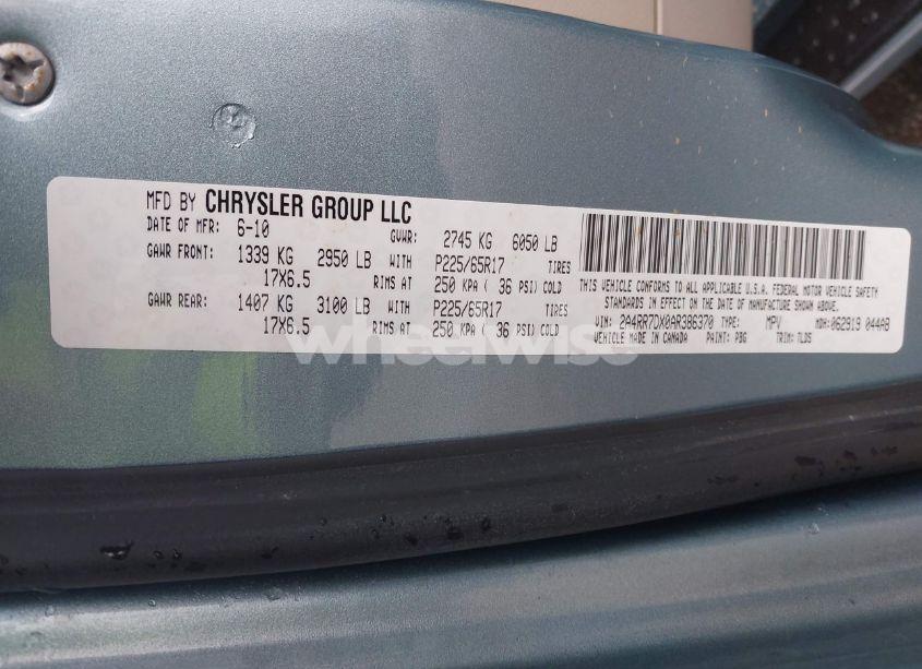 Photo 9 of 2010 Chrysler Town & COUNTRY NEW LIMITED (VIN 2A4RR7DX0AR386370)