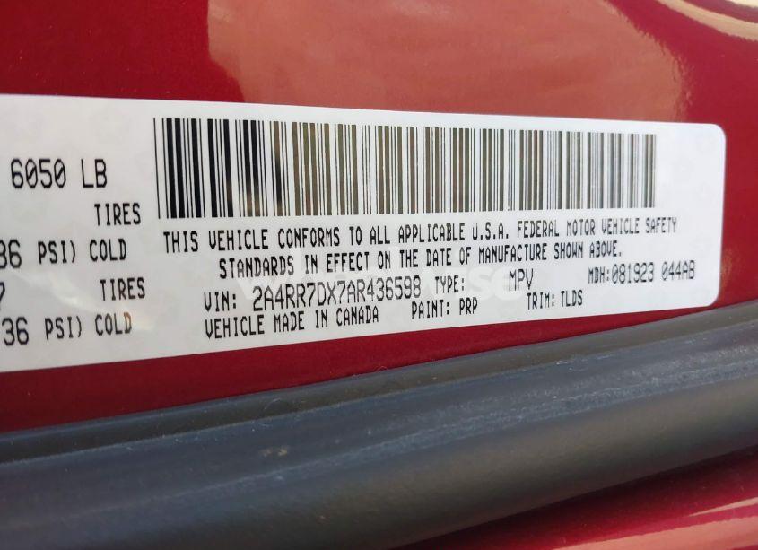 Photo 9 of 2010 Chrysler Town & COUNTRY NEW LIMITED (VIN 2A4RR7DX7AR436598)