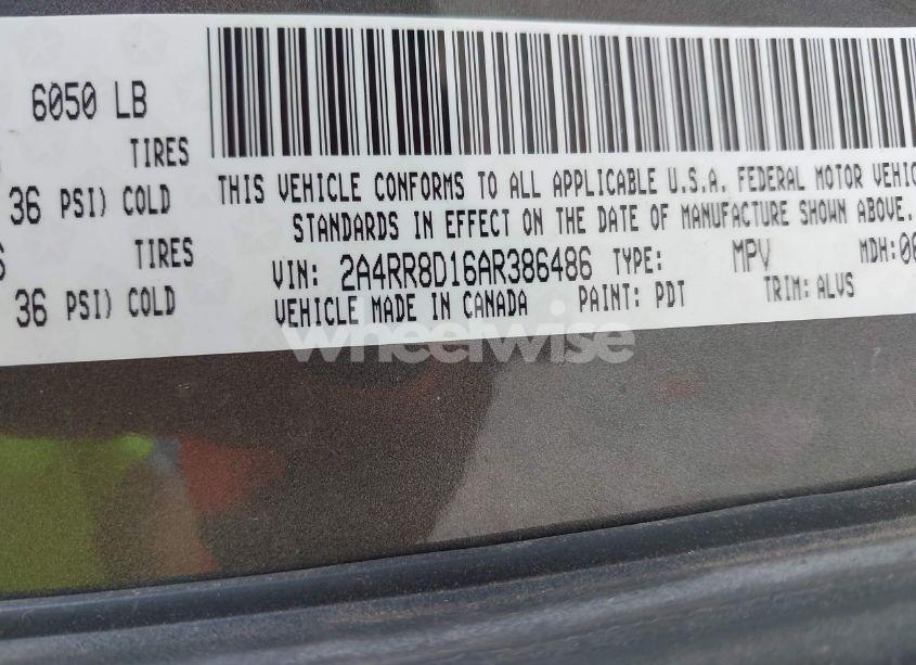 Photo 9 of 2010 Chrysler Town & COUNTRY TOURING PLUS (VIN 2A4RR8D16AR386486)