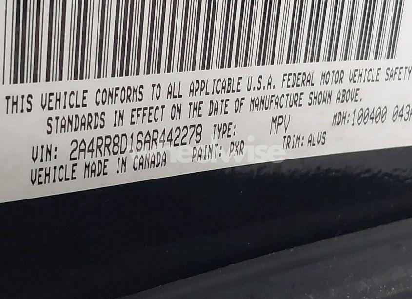 Photo 9 of 2010 Chrysler Town & COUNTRY TOURING PLUS (VIN 2A4RR8D16AR442278)
