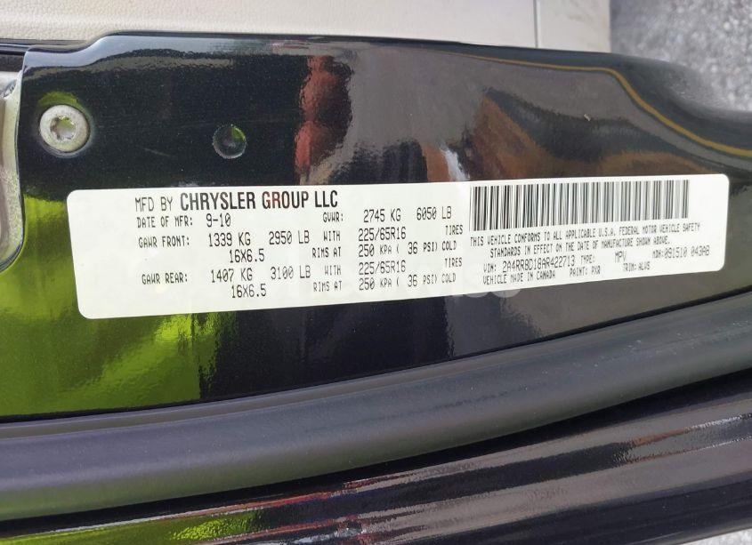 Photo 9 of 2010 Chrysler Town & COUNTRY TOURING PLUS (VIN 2A4RR8D18AR422713)