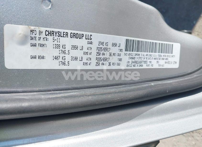 Photo 9 of 2011 Chrysler Town & COUNTRY TOURING-L (VIN 2A4RR8DG0BR779955)