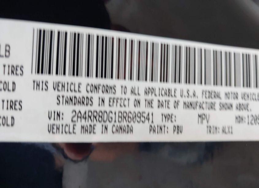 Photo 9 of 2011 Chrysler Town & COUNTRY TOURING-L (VIN 2A4RR8DG1BR609541)