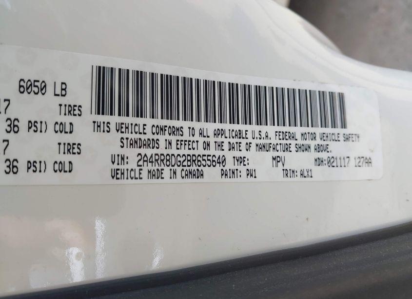 Photo 9 of 2011 Chrysler Town & COUNTRY TOURING-L (VIN 2A4RR8DG2BR655640)