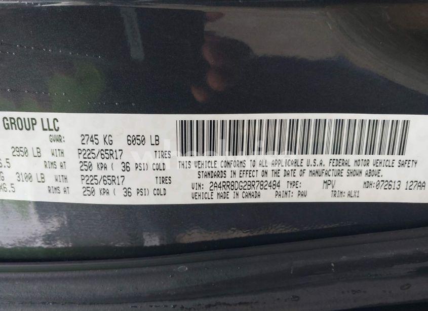 Photo 9 of 2011 Chrysler Town & COUNTRY TOURING-L (VIN 2A4RR8DG2BR782484)