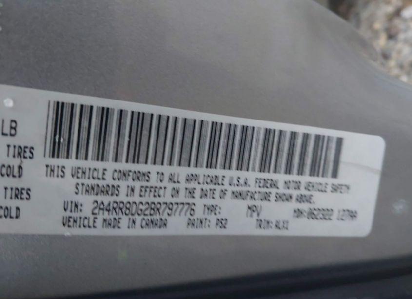 Photo 9 of 2011 Chrysler Town & COUNTRY TOURING-L (VIN 2A4RR8DG2BR797776)