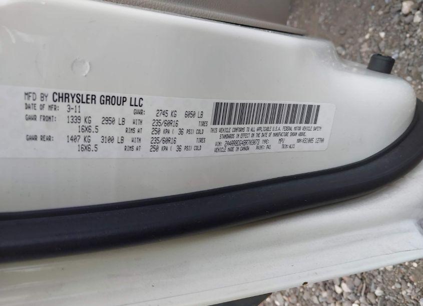 Photo 9 of 2011 Chrysler Town & COUNTRY TOURING-L (VIN 2A4RR8DG4BR703073)