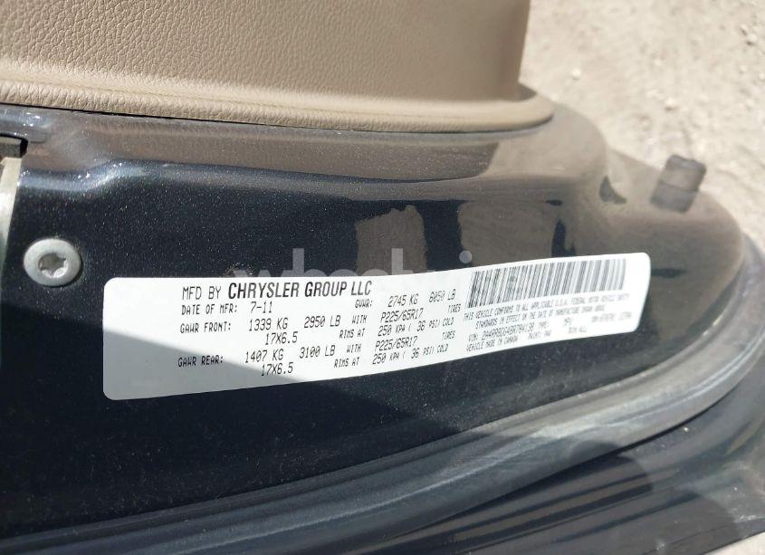 Photo 9 of 2011 Chrysler Town & COUNTRY TOURING-L (VIN 2A4RR8DG4BR784138)