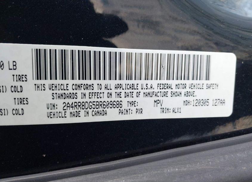 Photo 9 of 2011 Chrysler Town & COUNTRY TOURING-L (VIN 2A4RR8DG5BR609686)