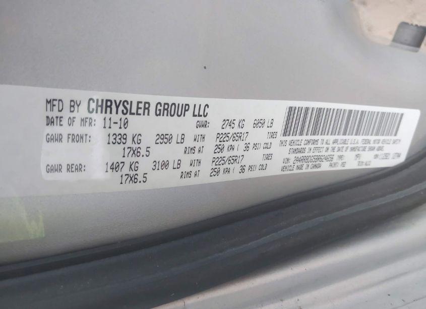 Photo 9 of 2011 Chrysler Town & COUNTRY TOURING-L (VIN 2A4RR8DG5BR624656)