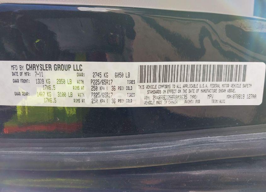 Photo 9 of 2011 Chrysler Town & COUNTRY TOURING-L (VIN 2A4RR8DG5BR803635)