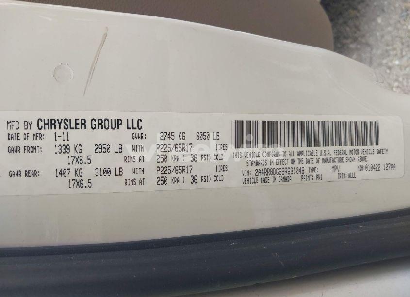 Photo 9 of 2011 Chrysler Town & COUNTRY TOURING-L (VIN 2A4RR8DG6BR631048)