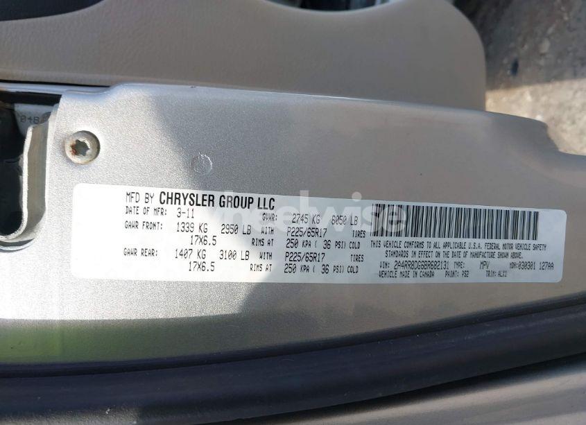 Photo 9 of 2011 Chrysler Town & COUNTRY TOURING-L (VIN 2A4RR8DG6BR682131)