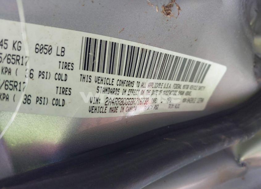 Photo 9 of 2011 Chrysler Town & COUNTRY TOURING-L (VIN 2A4RR8DG6BR716732)