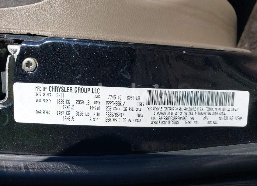 Photo 9 of 2011 Chrysler Town & COUNTRY TOURING-L (VIN 2A4RR8DGXBR704065)