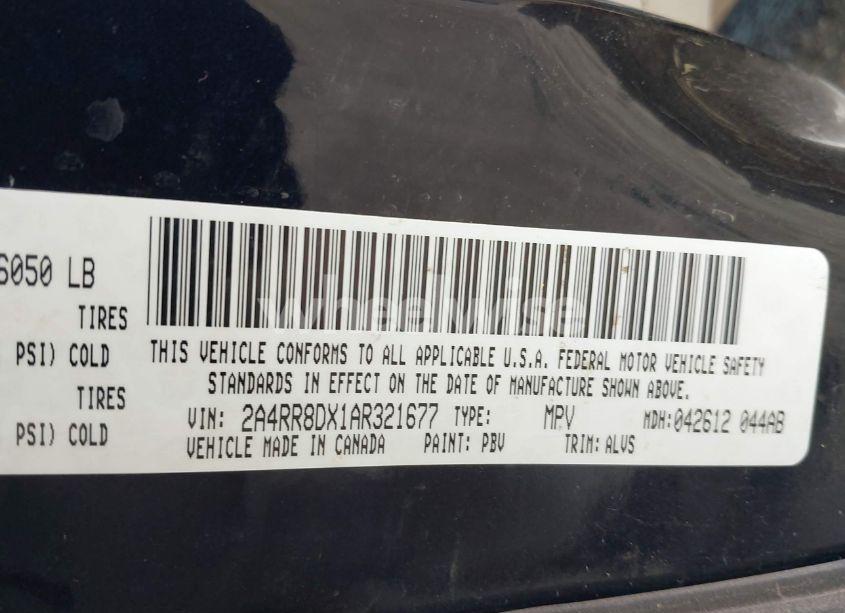 Photo 9 of 2010 Chrysler Town & COUNTRY TOURING PLUS (VIN 2A4RR8DX1AR321677)