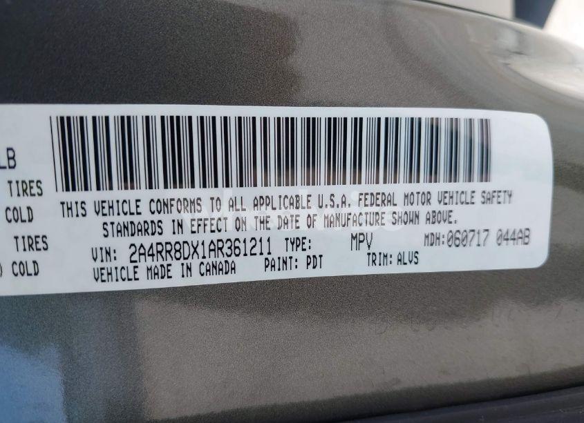 Photo 9 of 2010 Chrysler Town & COUNTRY TOURING PLUS (VIN 2A4RR8DX1AR361211)