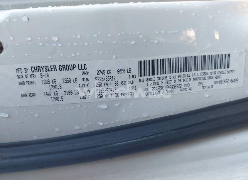 Photo 9 of 2010 Chrysler Town & COUNTRY TOURING PLUS (VIN 2A4RR8DX5AR439022)