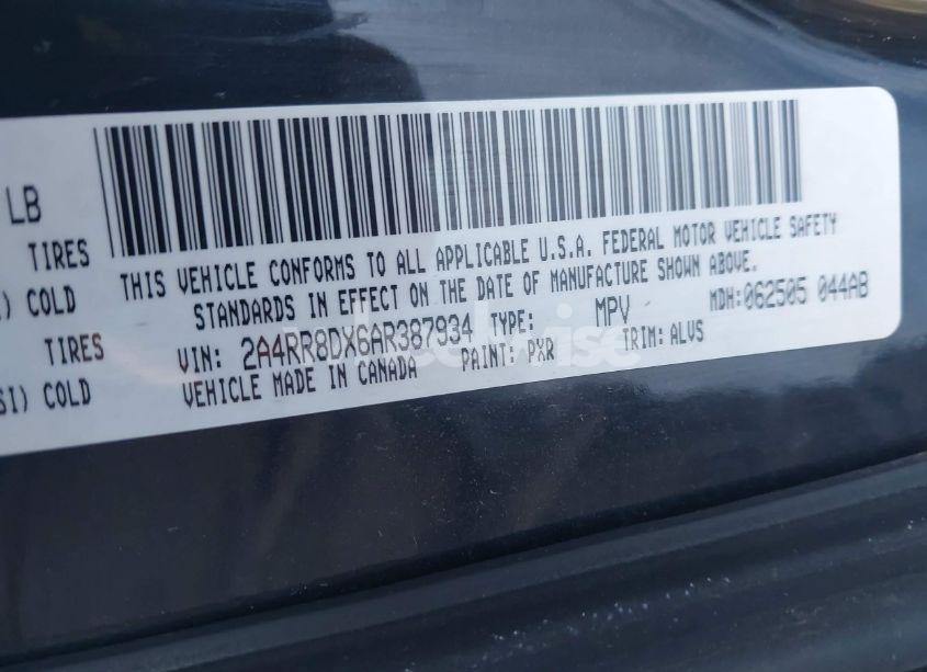 Photo 9 of 2010 Chrysler Town & COUNTRY TOURING PLUS (VIN 2A4RR8DX6AR387934)