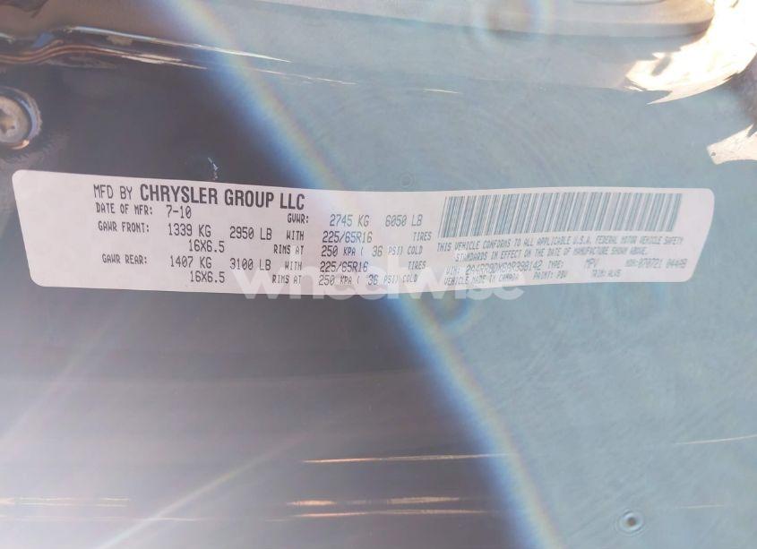 Photo 9 of 2010 Chrysler Town & COUNTRY TOURING PLUS (VIN 2A4RR8DX6AR398142)