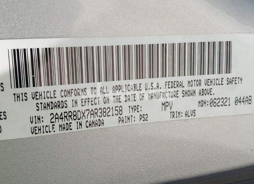 Photo 9 of 2010 Chrysler Town & COUNTRY TOURING PLUS (VIN 2A4RR8DX7AR382158)