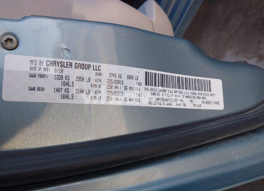 Photo 9 of 2010 Chrysler Town & COUNTRY TOURING PLUS (VIN 2A4RR8DX8AR381682)