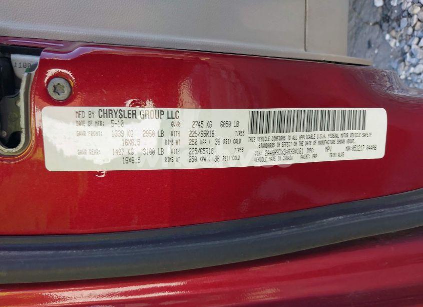 Photo 9 of 2010 Chrysler Town & COUNTRY TOURING PLUS (VIN 2A4RR8DX9AR334161)