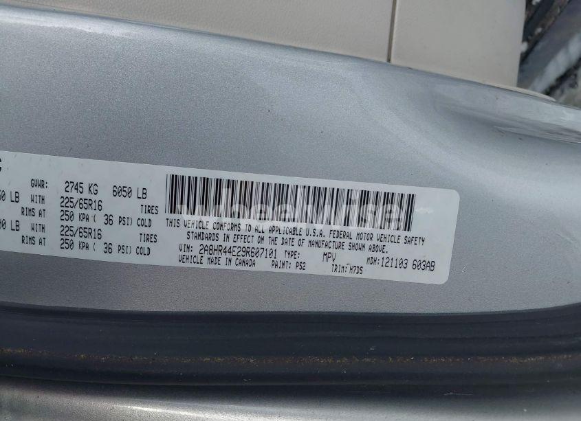 Photo 8 of 2009 Chrysler Town & COUNTRY LX (VIN 2A8HR44E29R607101)