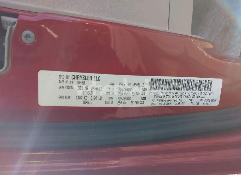 Photo 9 of 2009 Chrysler Town & COUNTRY LX (VIN 2A8HR44E59R547377)