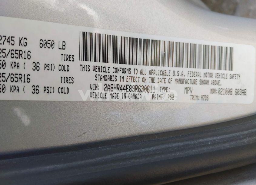 Photo 9 of 2009 Chrysler Town & COUNTRY LX (VIN 2A8HR44E89R630611)