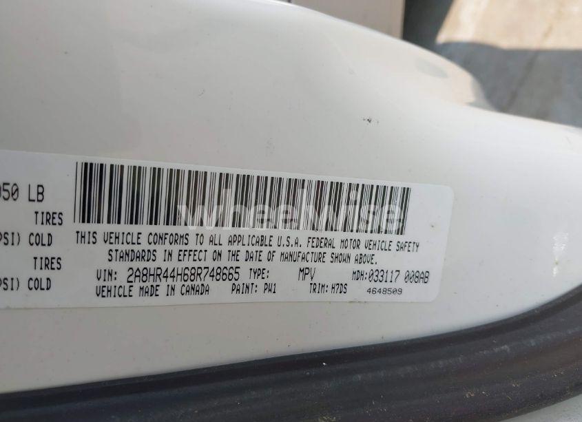 Photo 9 of 2008 Chrysler Town & COUNTRY LX (VIN 2A8HR44H68R748665)