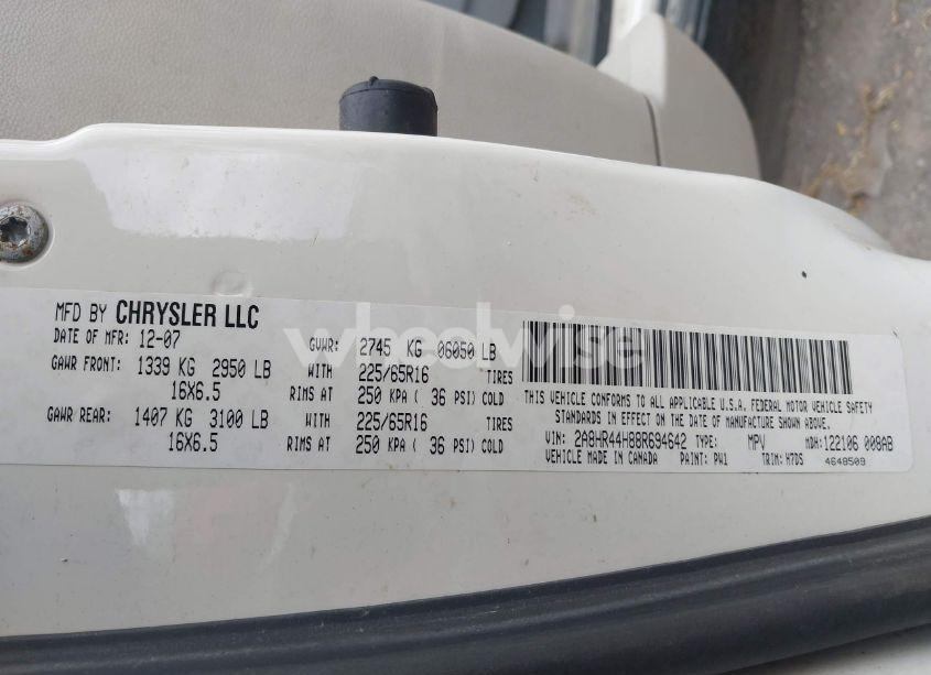 Photo 9 of 2008 Chrysler Town & COUNTRY LX (VIN 2A8HR44H88R694642)